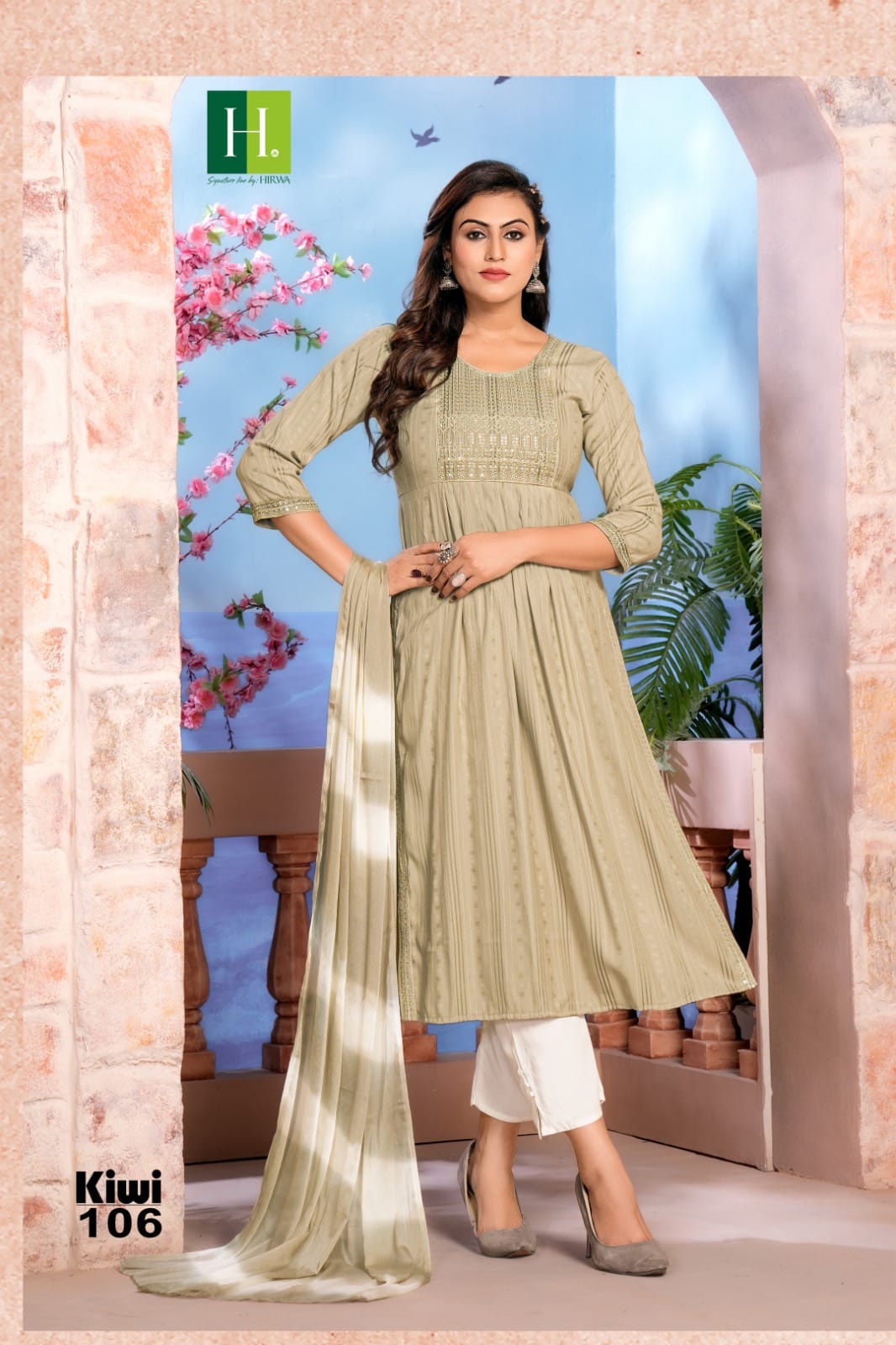 Kiwi By Hirwa Viscose Rayon Readymade Suits Catalog